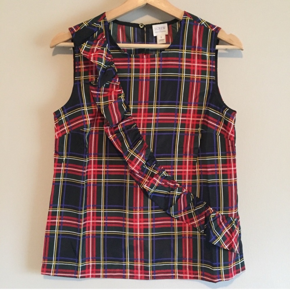 JCrew Factory Tartan Plaid Blouse